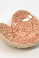 Walton Clay Studio Pottery Dish-Heart Small Red 3 1/2" dia.