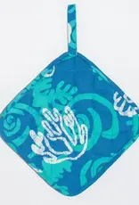Global Mamas Pot Holder- Coral-Teal