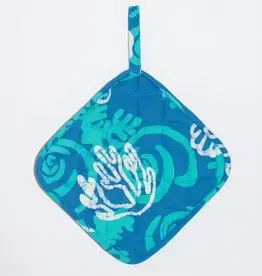 Global Mamas Pot Holder- Coral-Teal