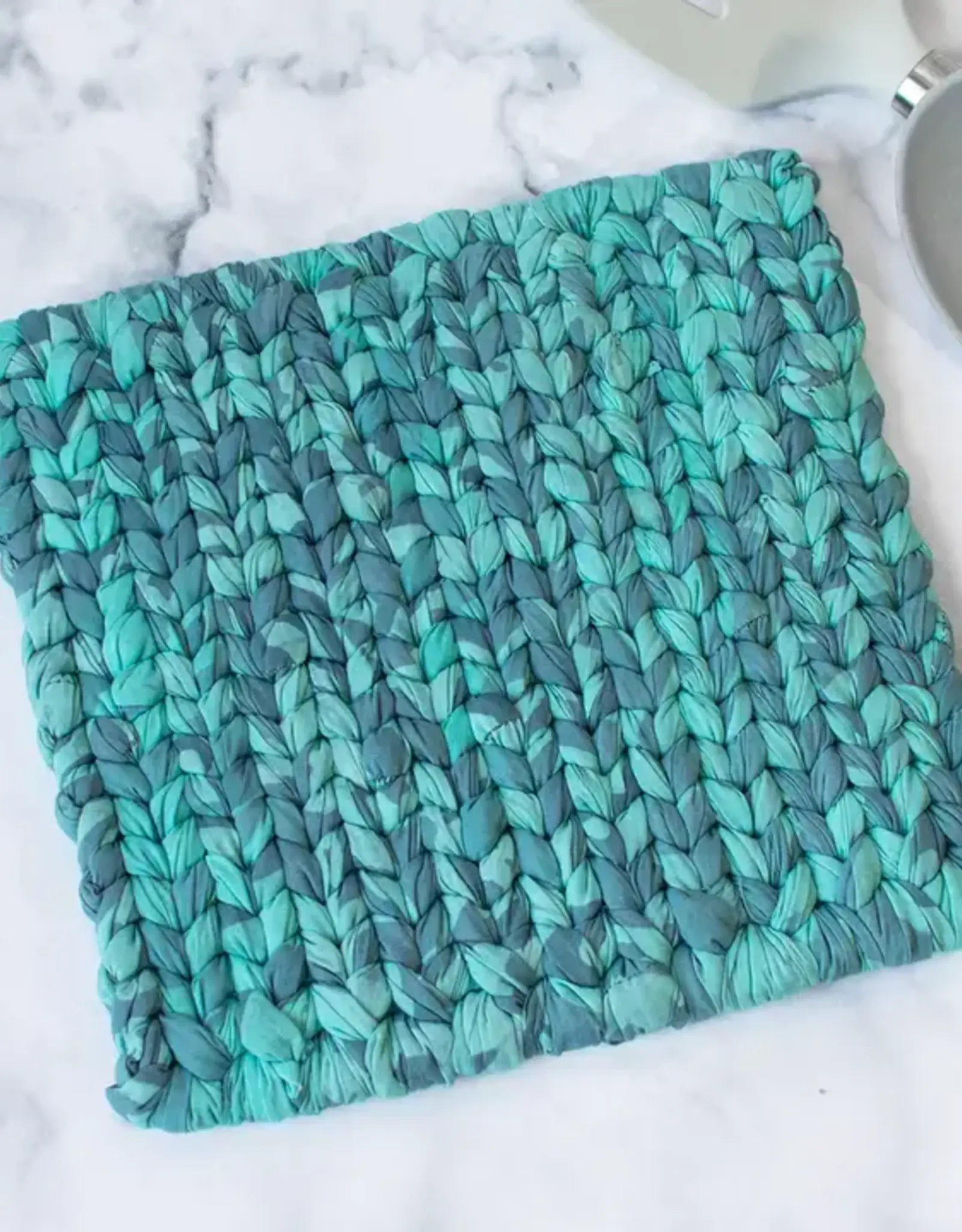 Global Mamas Woven Trivet- Sea Glass