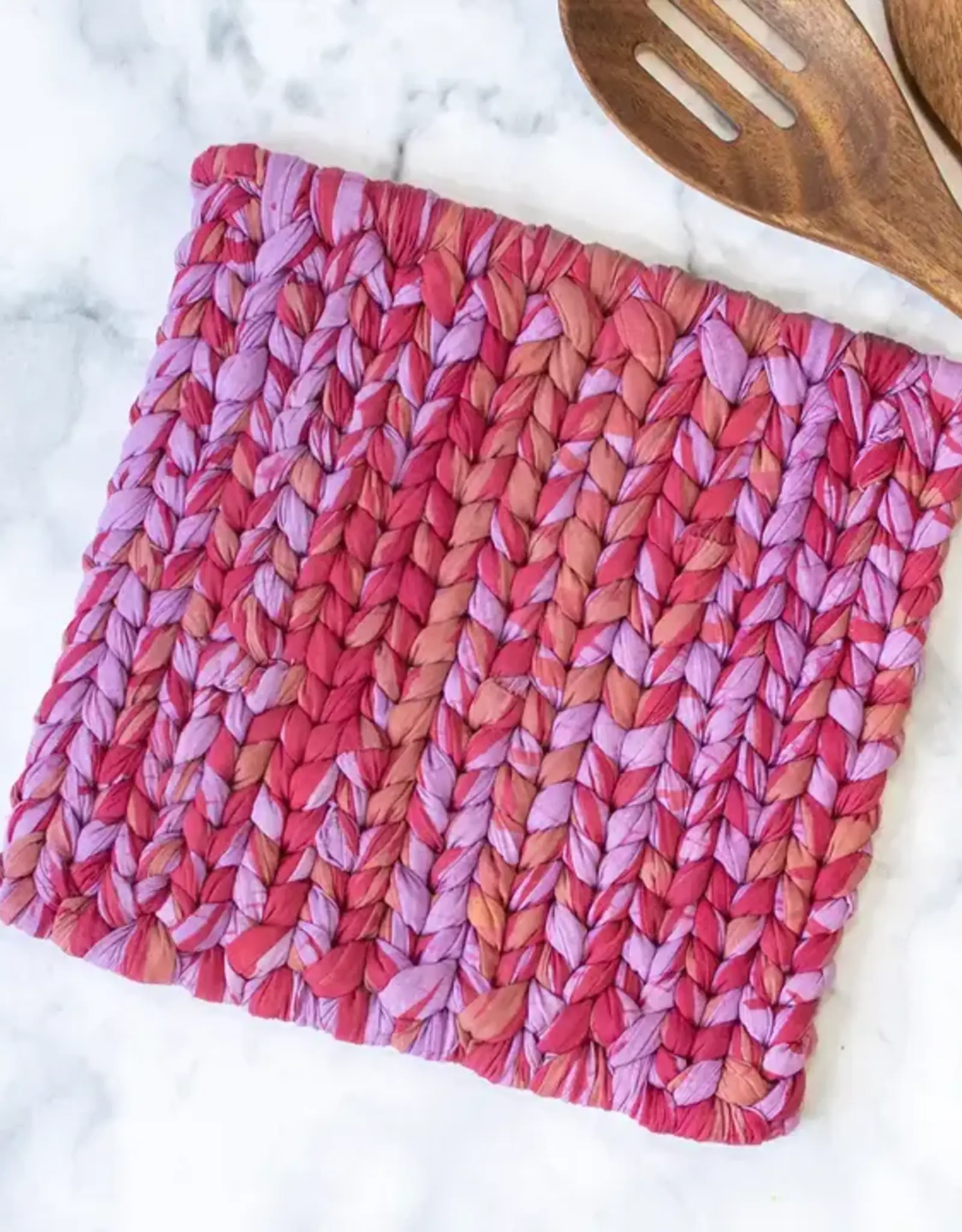 Global Mamas Woven Trivet- Melon