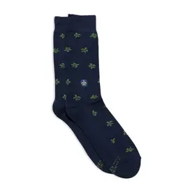 Conscious Step Socks that Protect Turtles-Navy Turtles Small