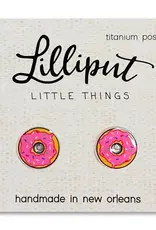 Lilliput Pink Donut Earrings