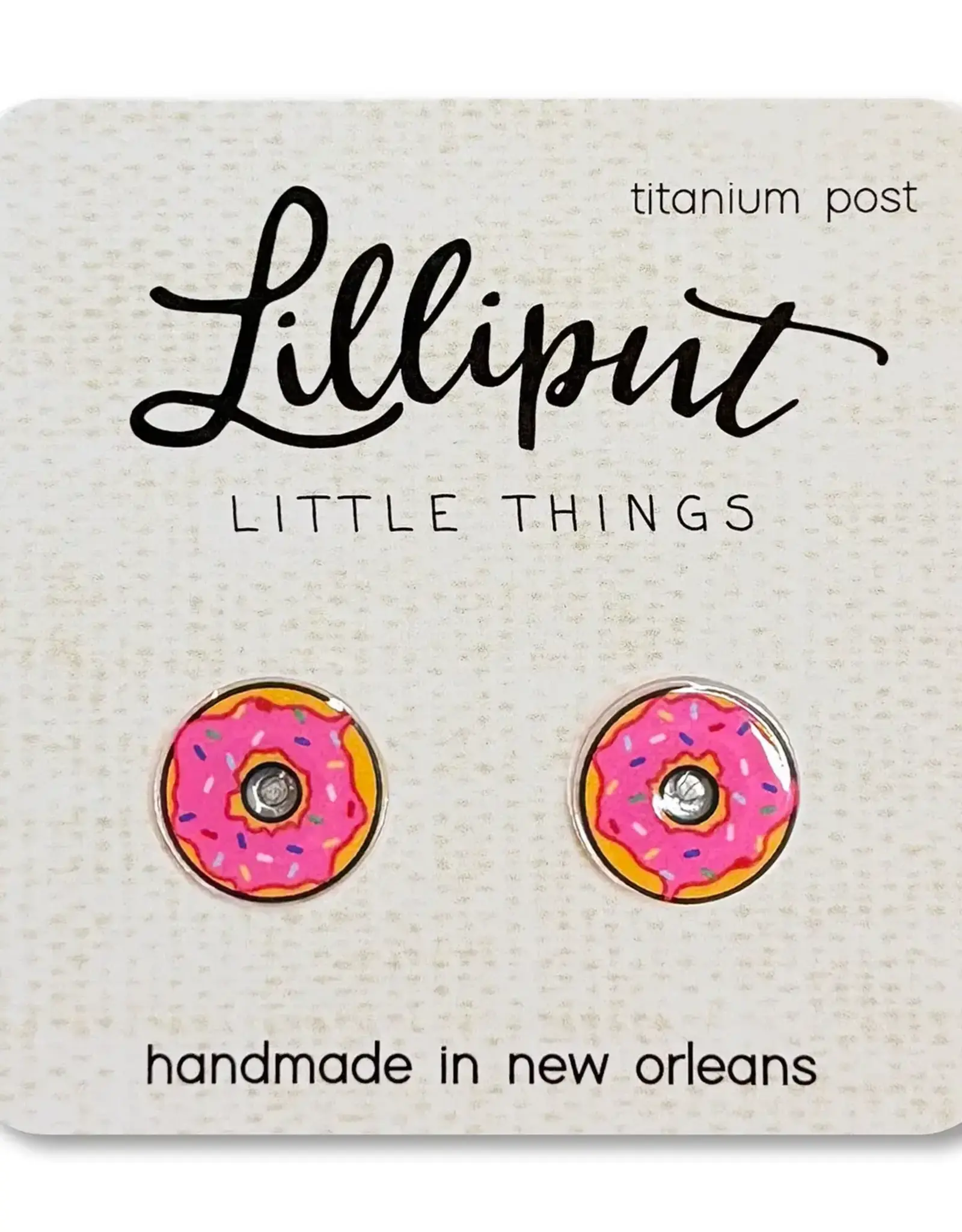 Lilliput Pink Donut Earrings