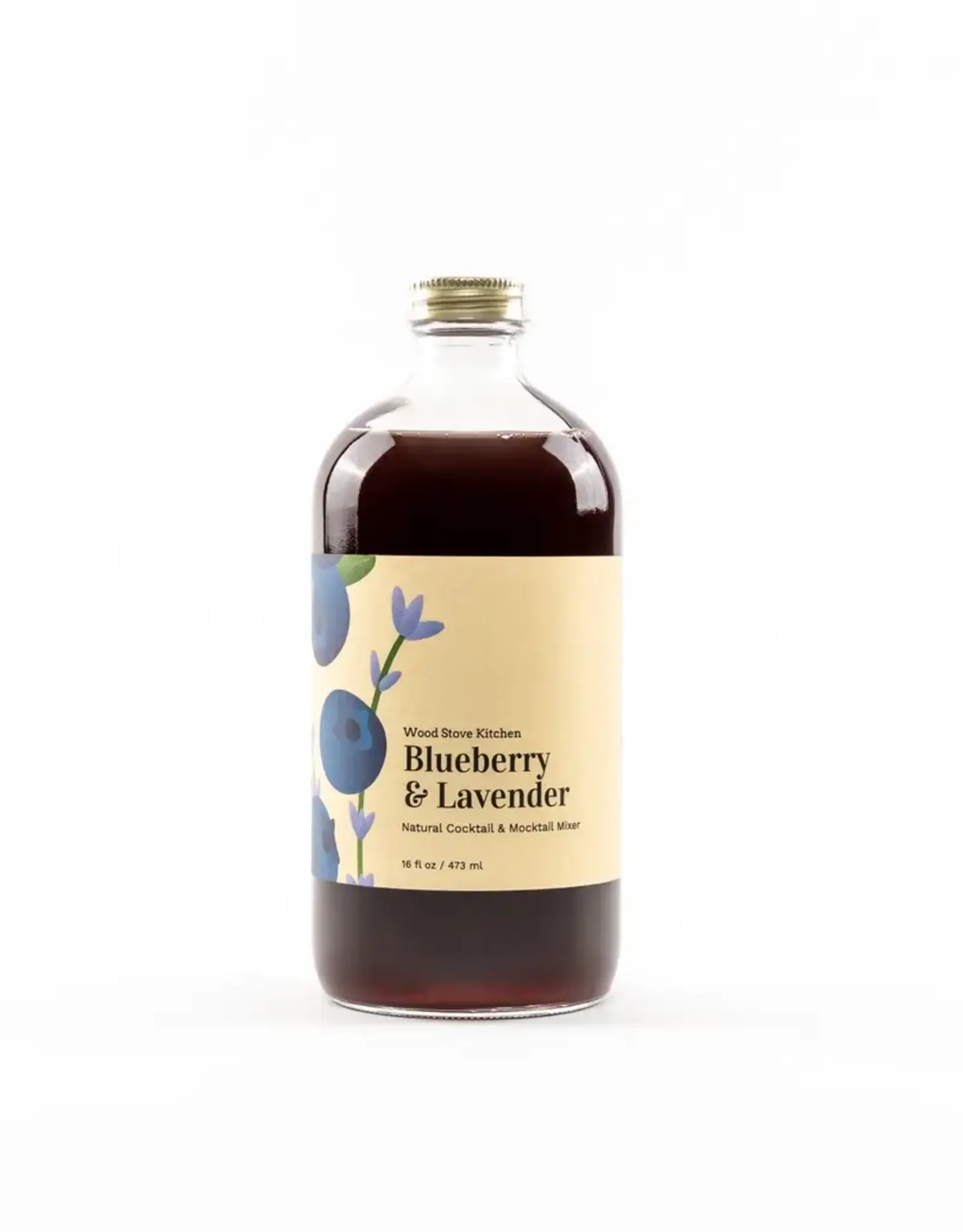 Wood Stove Kitchen Cocktail/Mocktail Mixer 16 oz- Blueberry/Lavender