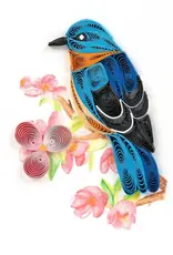 Quilling Cards Bluebird on Flower Quill Mini Card