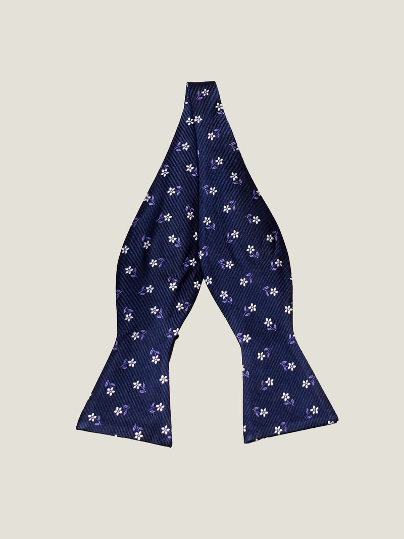 League of Rebels Navy Floral Bow Tie