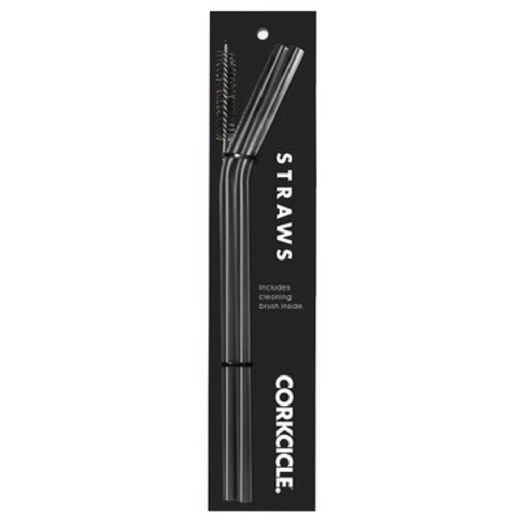 Corkcicle Straw Set 2pk- Original - Gunmetal