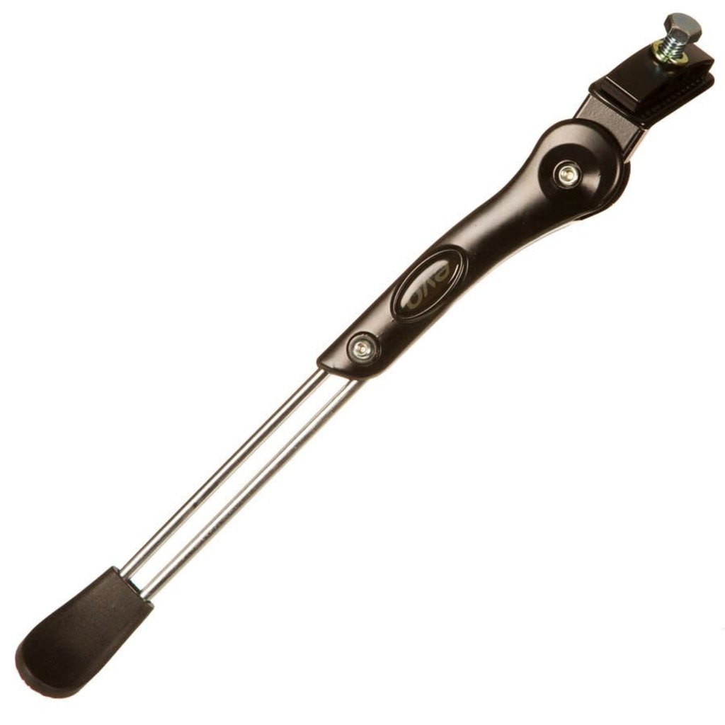 EVO EVO, Alloy/Steel Central Kickstand, Adjustable 24''- 700C, Black