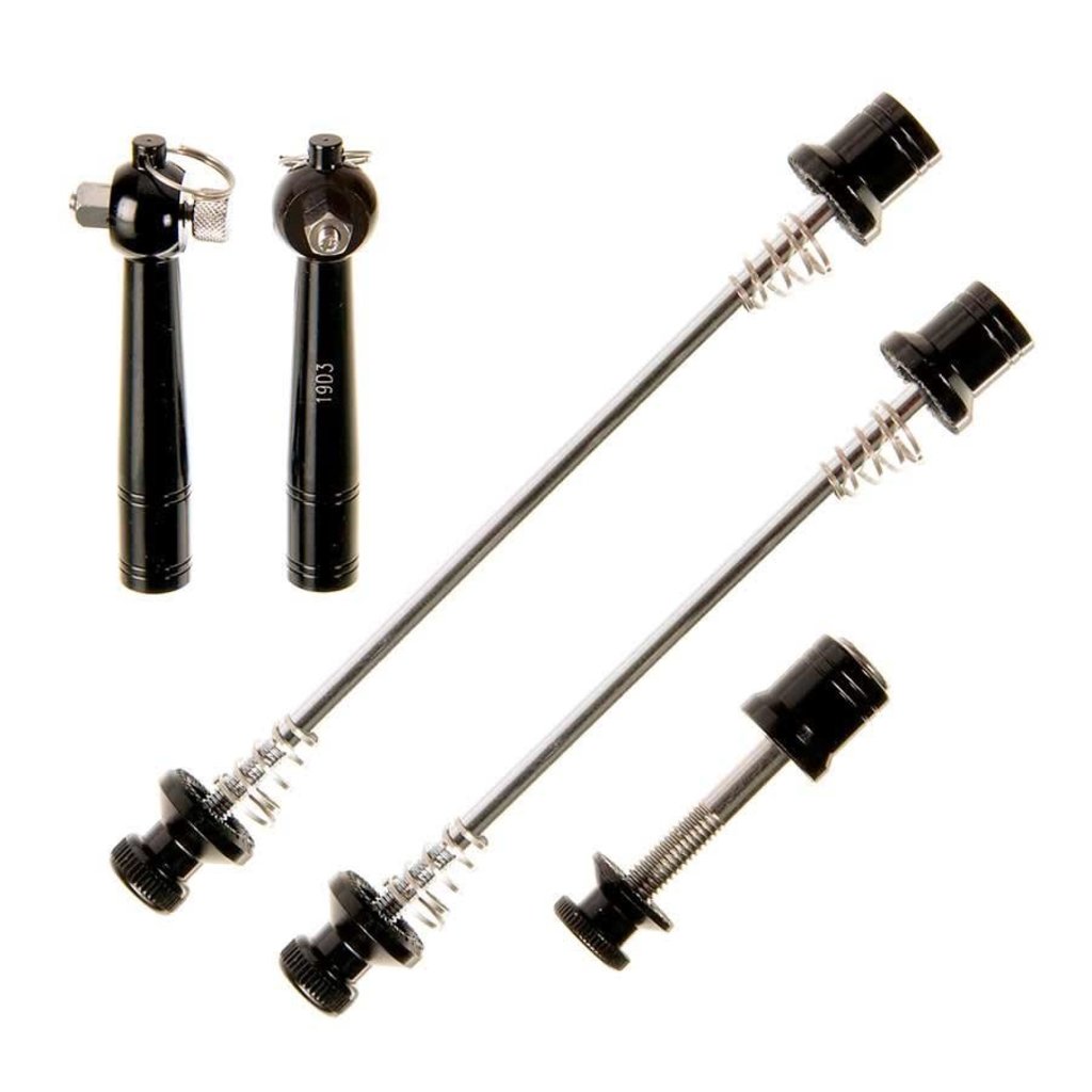 EVO Anti-theft quick release skewer Set, 3 pieces, Black