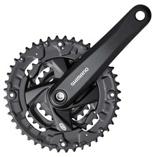 Shimano Shimano, FC-M371, Crankset, 9 sp., 170mm, 22/32/44T, BCD:64/104mm, Square, 50mm, Black