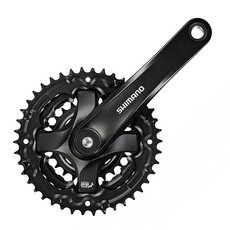 Shimano Shimano, FC-TY501, Crankset, 6/7/8 sp., 175mm, 24/34/42T, Riveted, Square, 47.5mm, Black