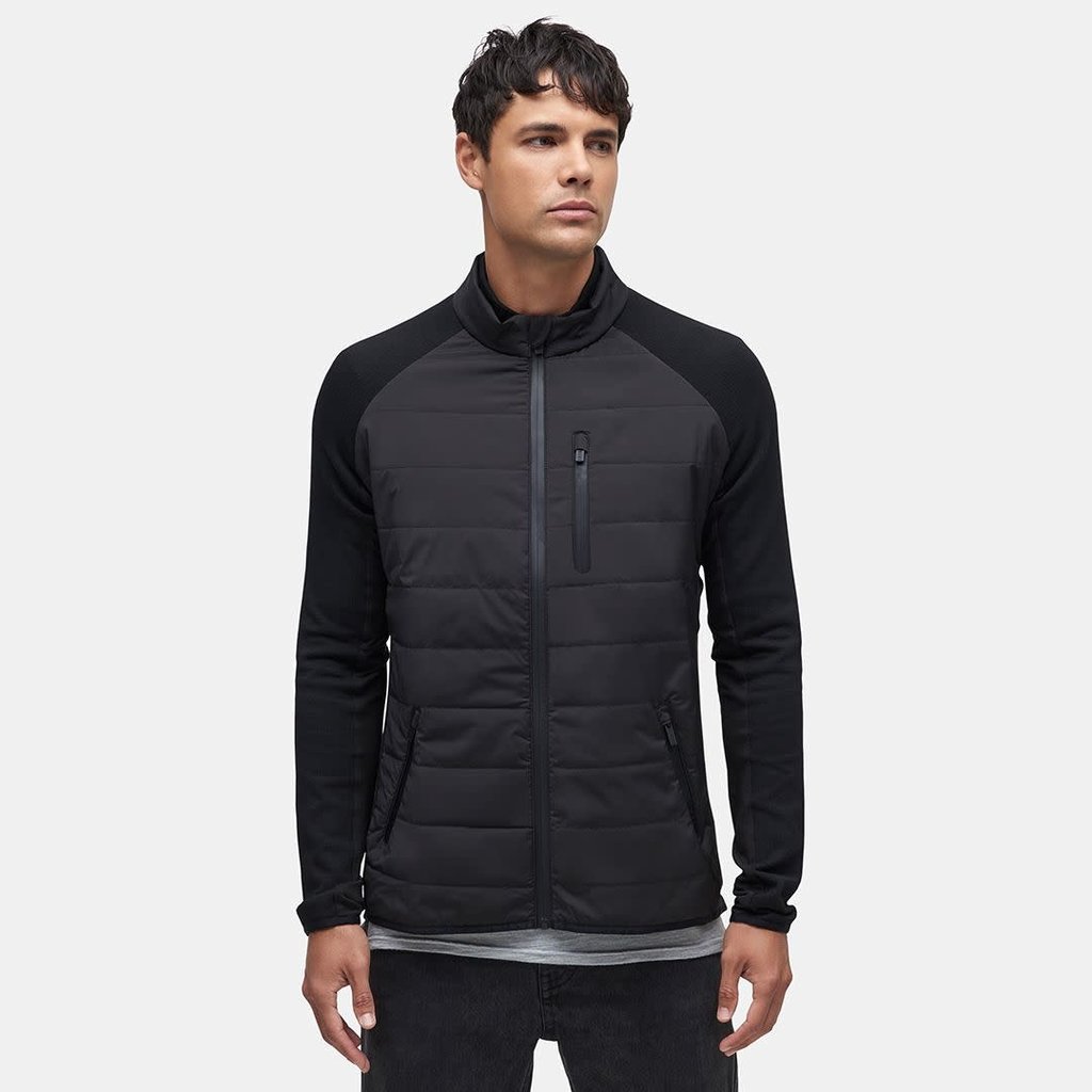 Le Bent Mens Pramecou Wool Insulated Hybrid Jacket Black