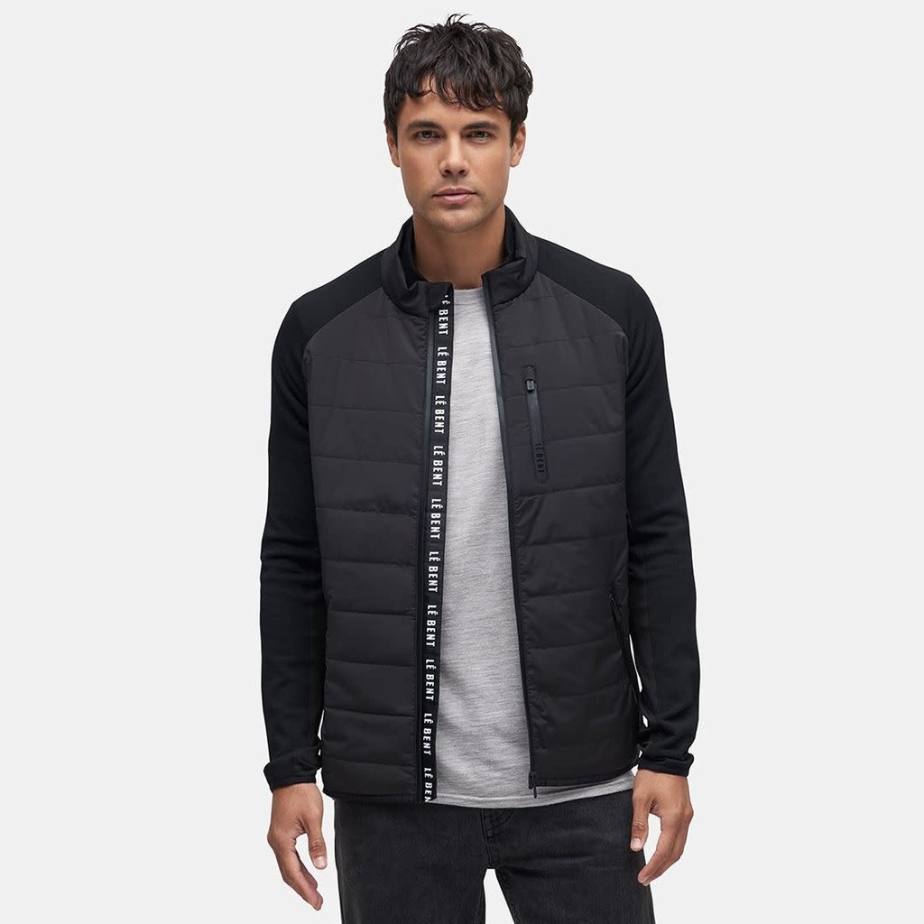 Le Bent Mens Pramecou Wool Insulated Hybrid Jacket Black