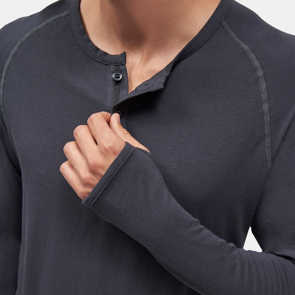Le Bent Mens 200 Tech Henley Dark Cloud