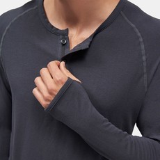 Le Bent Mens 200 Tech Henley Dark Cloud