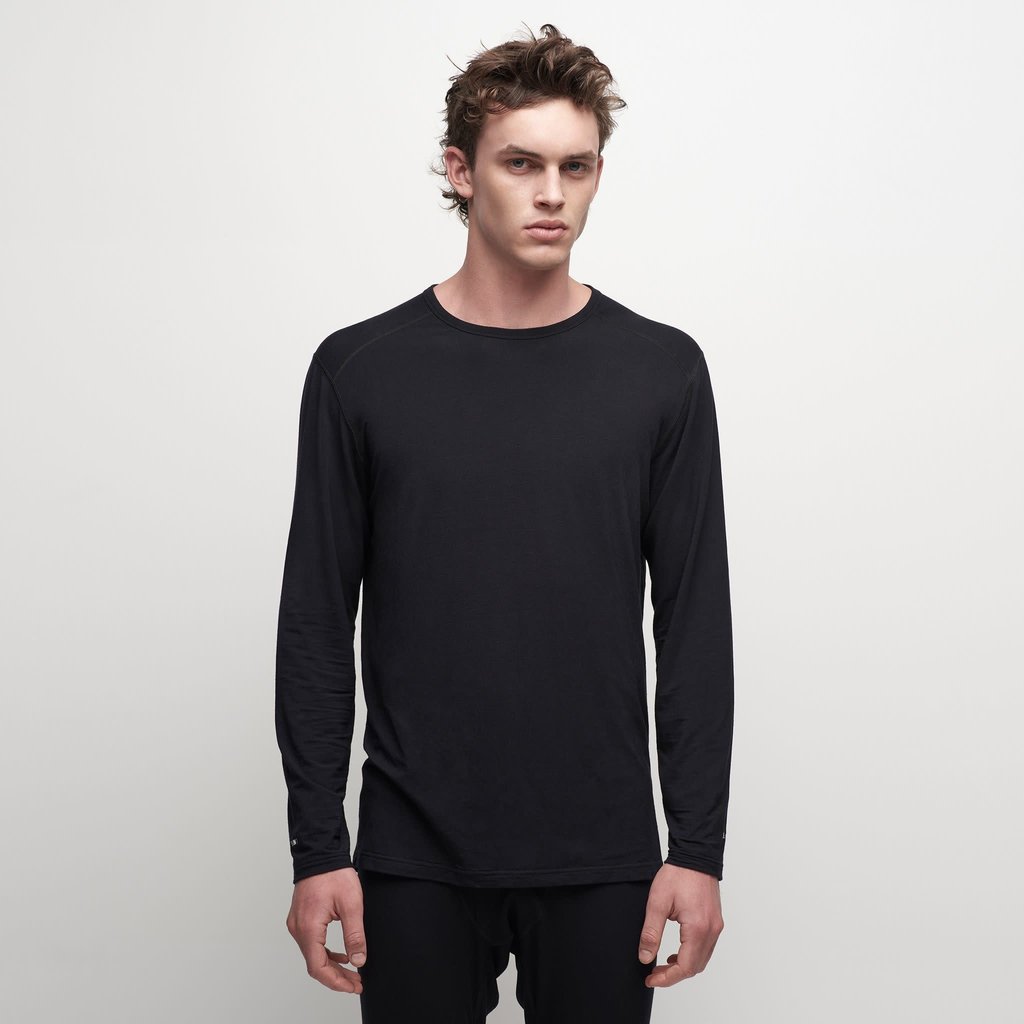 Le Bent Mens Core Lightweight Crew Black