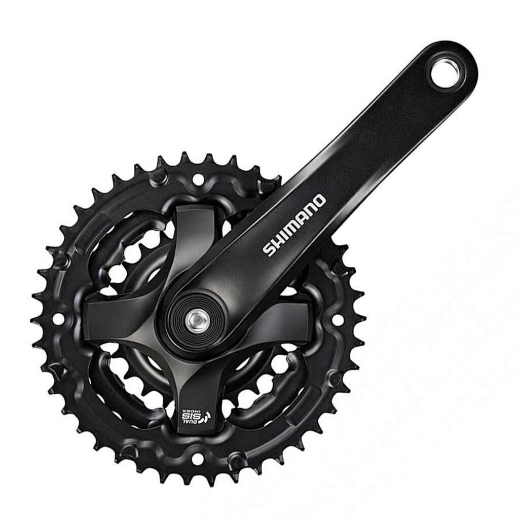 Shimano Shimano, FC-TY501, Crankset, 6/7/8 sp., 170mm, 24/34/42T, Riveted, Square, 47.5mm, Black