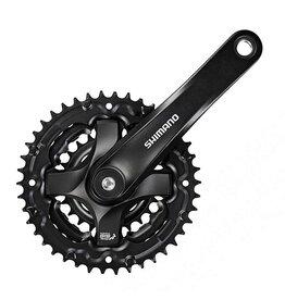 Shimano Shimano, FC-TY501, Crankset, 6/7/8 sp., 170mm, 24/34/42T, Riveted, Square, 47.5mm, Black