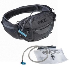 EVOC Hip Pack Pro, Hydration Bag, Volume: 3L, Bladder: Included (1.5L), Black/Carbon Grey