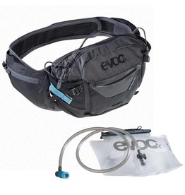 EVOC Hip Pack Pro, Hydration Bag, Volume: 3L, Bladder: Included (1.5L), Black/Carbon Grey