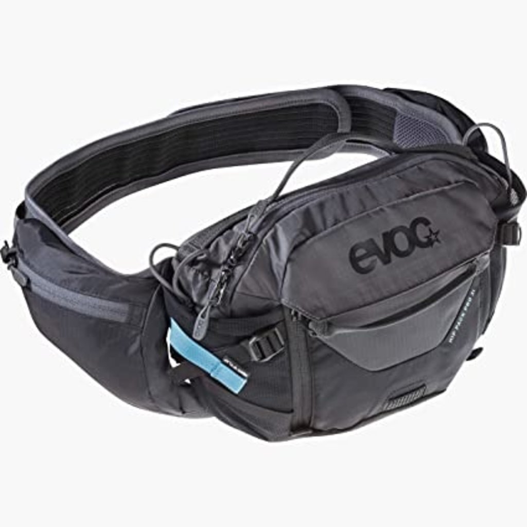 EVOC Hip Pack Pro, Hydration Bag, Volume: 3L, Bladder: Included (1.5L), Black/Carbon Grey
