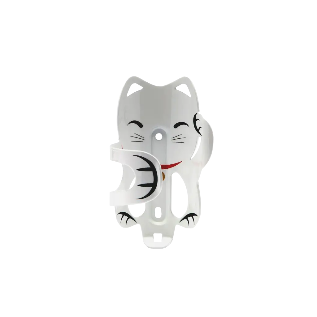 Lucky Cat Water Bottle Cage, White