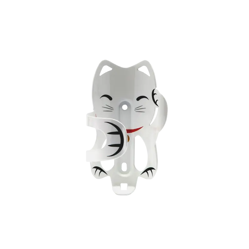 Lucky Cat Water Bottle Cage, White