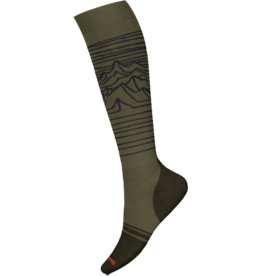 Smartwool Snowboard Full Cushion Iguchi Pattern OTC Winter Moss