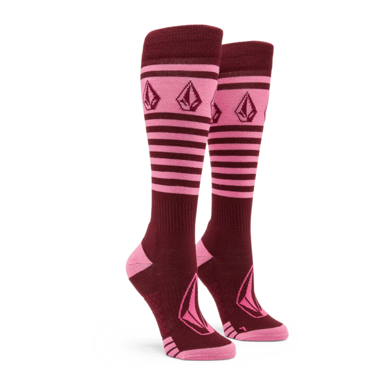 Volcom STRIKER WOOL BLEND OTC SOCK Burgundy