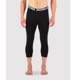 Mons Royale Mens Cascade 3/4 Legging Logo Black