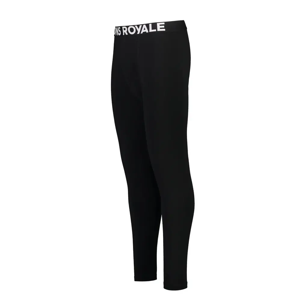 Mons Royale Mens Cascade Legging Logo Black