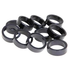 EVO Alloy headset spacers, 28.6mm, Black, 10mm,