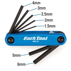 Park Tool AWS-10, Folding hex wrench set, 1.5mm, 2mm, 2.5mm, 3m, 4mm, 5mm and 6mm