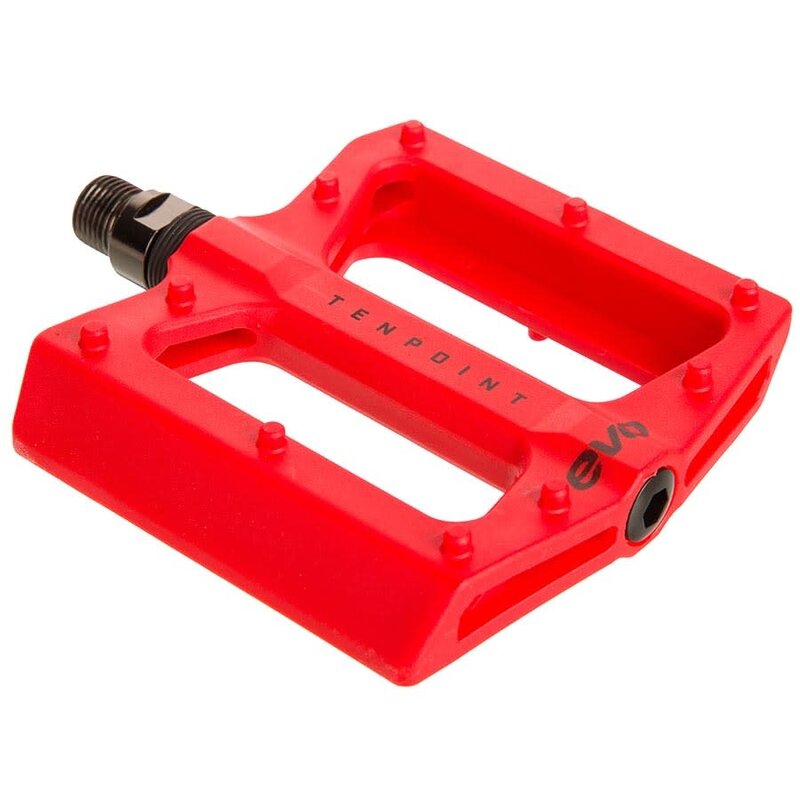 EVO Tenpoint Platform Pedals  Red, Pair