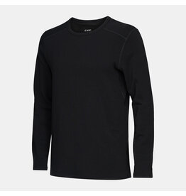 Le Bent Heavyweight Antarctic Grid Fleece Crew Black