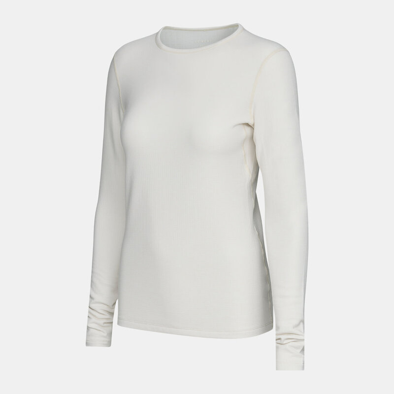 Le Bent Heavyweight Antarctic Grid Fleece Crew Pearl