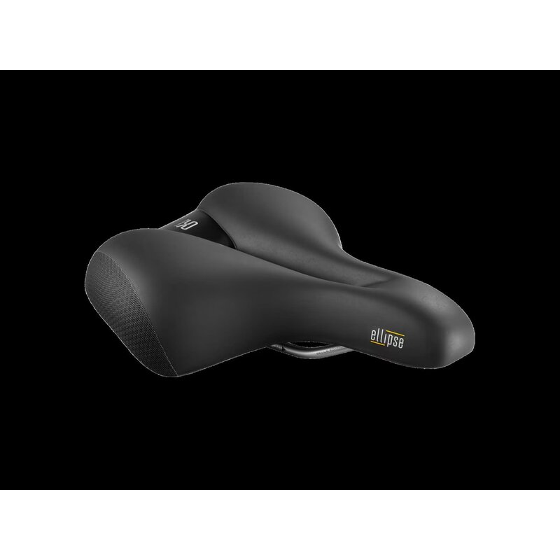 Selle Royal Ellipse Relaxed Unisex Bike Saddle, Black 260mm x 225mm