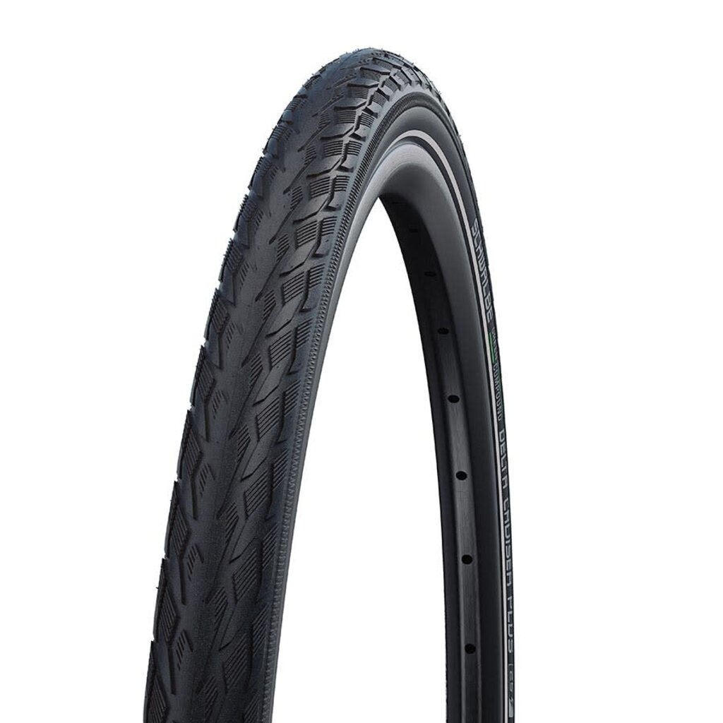 Schwalbe Delta Cruiser Plus, Hybrid Tire, 700x32C, Wire, Clincher, GreenCompound, PunctureGuard, 50TPI, Black