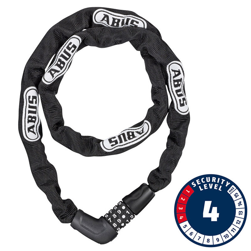 Abus Abus, Steel-O-Chain 5805C Chain with combination lock, 5mm x 110cm (5mm x 3.6'), Black