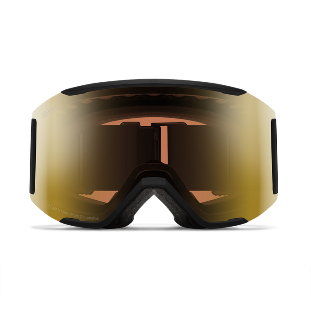 Smith Squad Mag LBF Black|ChromaPop Pro Photochromic Gold Mirror