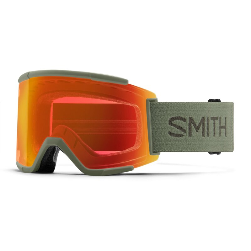 Smith Squad XL Fatigue Green|ChromaPop Everyday Red Mirror