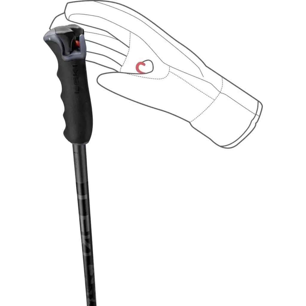 Leki DETECT S  ANTHRACITE/BLACK