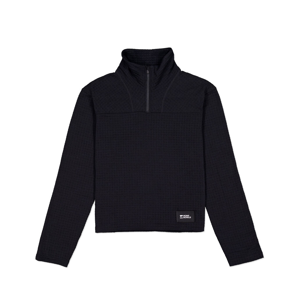Mons Royale Offgrid Merino Fleece Long Sleeve-Black