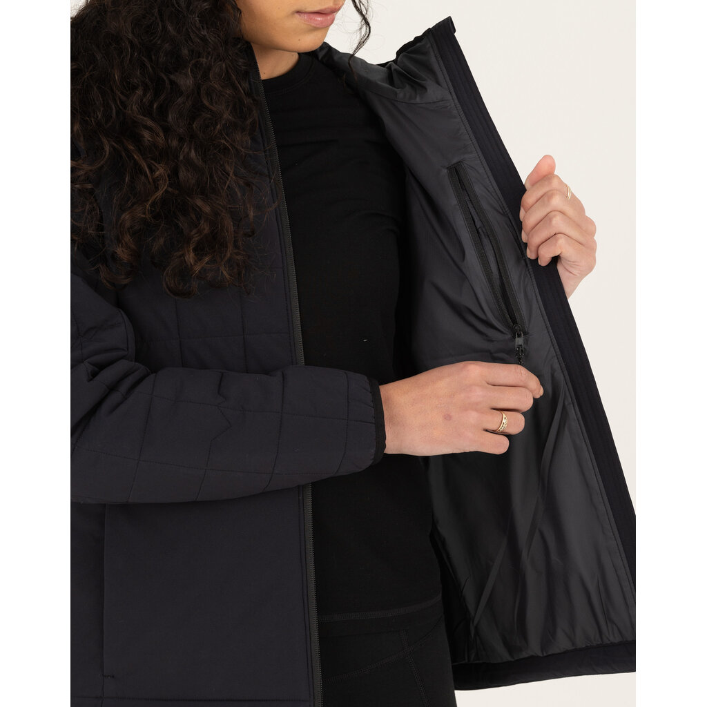 Mons Royale Canyon Merino Insulated Hooded Jacket-Black W