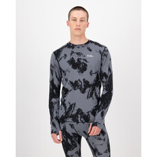 Mons Royale Cascade Merino Base Layer Long Sleeve-Mtn Pixel Grey