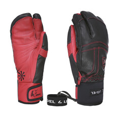 Level Off Piste Leather Trigger Glove Red