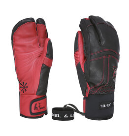 Level Off Piste Leather Trigger Glove Red