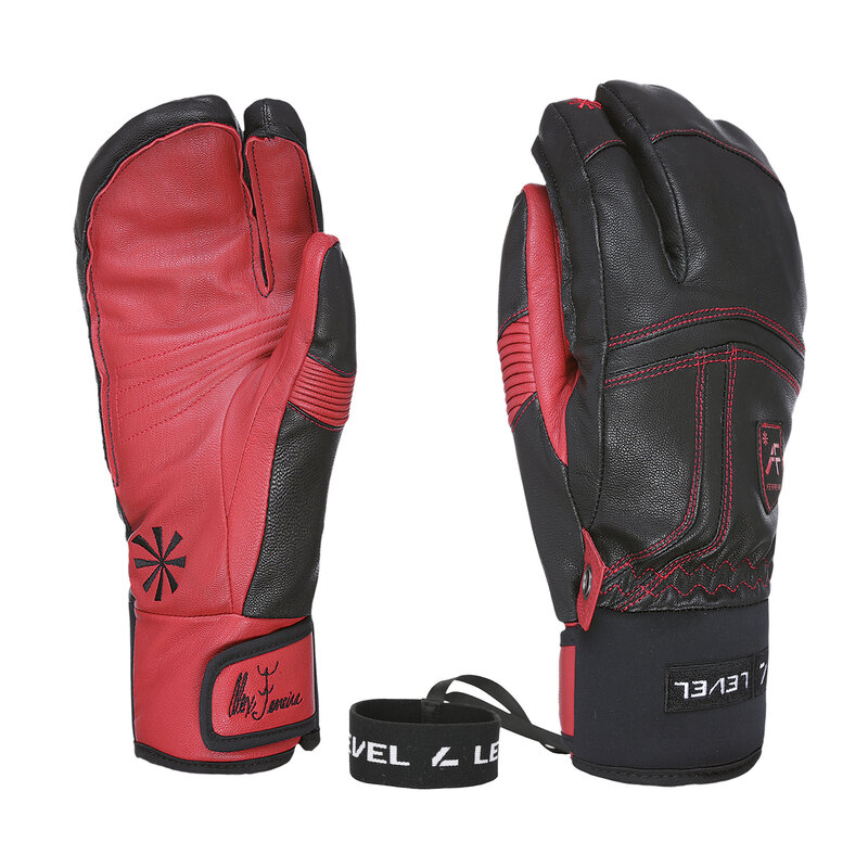 Level Off Piste Leather Trigger Glove Red