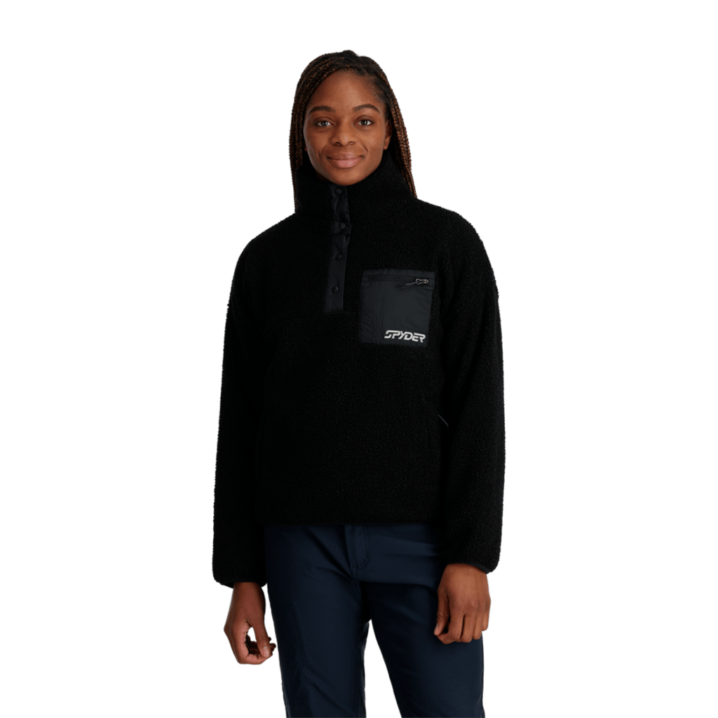 Spyder CLOUD FLEECE  SNAP PULLOVER (2024) BLACK
